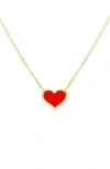 House Of Frosted Heart Pendant Necklace In Gold