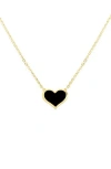 House Of Frosted Heart Pendant Necklace In Gold