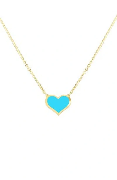 House Of Frosted Heart Pendant Necklace In Gold