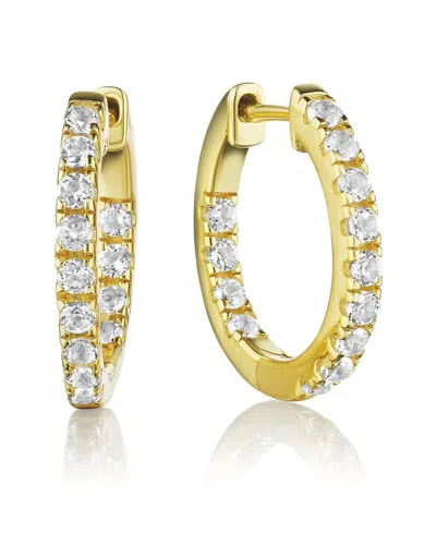 House Of Frosted Meg Silver 1.00 Ct. Tw. White Topaz Hoops In Gold