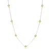 House Of Frosted Multistone Station Necklace In Gold