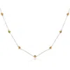 House Of Frosted Multistone Station Necklace In Gold
