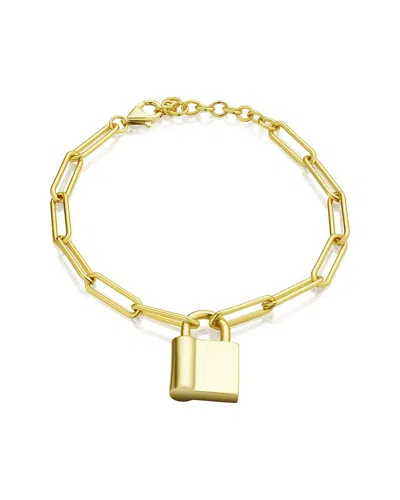 House Of Frosted Slate Silver Bracelet In Gold