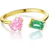 House Of Frosted Topaz Meeting Ring In Gold/peridot