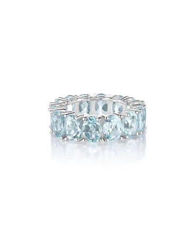 House Of Frosted Veyda Silver 10.00 Ct. Tw. Blue Topaz Ring