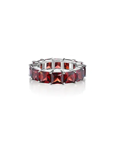 House Of Frosted Vixen Silver 10.00 Ct. Tw. Garnet Ring In Burgundy