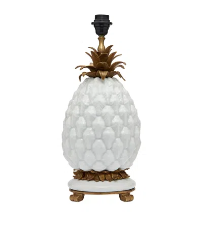 House Of Hackney Ananas Pineapple Ceramic Lamp Base In White