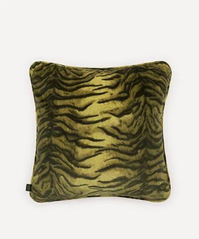 House Of Hackney Caspian Large Velvet Piped Cushion In Multi