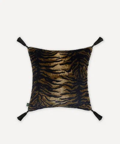 House Of Hackney Caspian Large Velvet Tassel Cushion In Multi