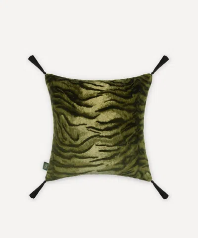 House Of Hackney Caspian Medium Velvet Tassel Cushion In Multi