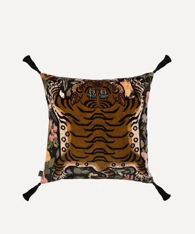House Of Hackney Floralia Sabre Large Velvet Tassel Cushion