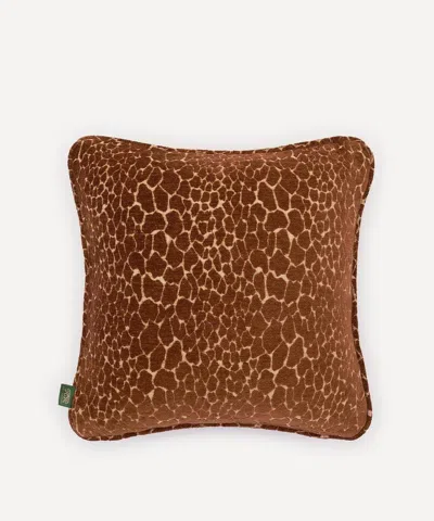 House Of Hackney Mara Jacquard Medium Piped Cushion In Brown