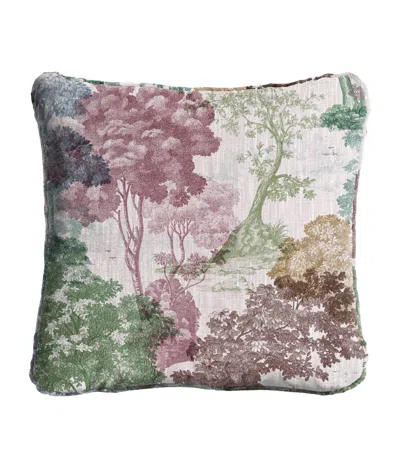 House Of Hackney Medium Cotton-linen Dendrophilia Piped Cushion
