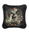 House Of Hackney Medium Jacquard Phantasia Tapestry Cushion In Green
