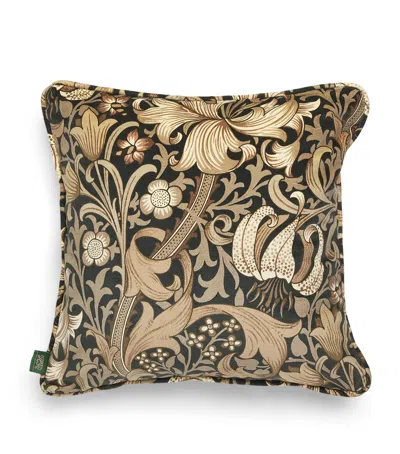 House Of Hackney Velvet Golden Lily Cushion