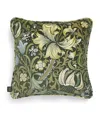 House Of Hackney Velvet Golden Lily Cushion In Green
