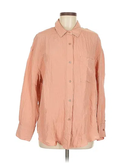 Pre-owned House Of Harlow 1960 3/4 Sleeve Blouse In Orange