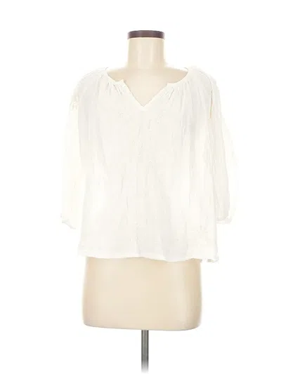 Pre-owned House Of Harlow 1960 3/4 Sleeve Blouse In White