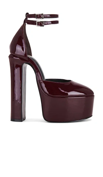 House Of Harlow 1960 April Platform In Burgundy