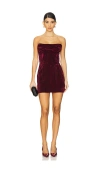 House Of Harlow 1960 Balley Mini Dress In Burgundy