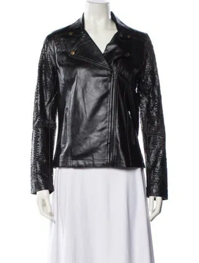 Pre-owned House Of Harlow 1960 Biker Jacket W/ Tags In Black
