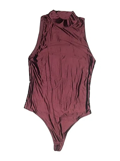 Pre-owned House Of Harlow 1960 Bodysuit In Burgundy