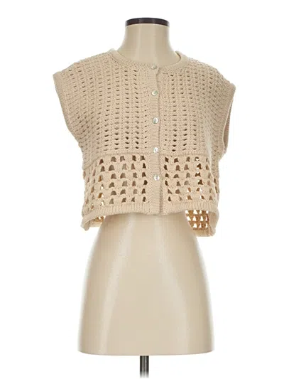 House Of Harlow 1960 Cardigan Sweater In Tan