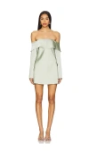 House Of Harlow 1960 Cassia Mini Dress In Sage