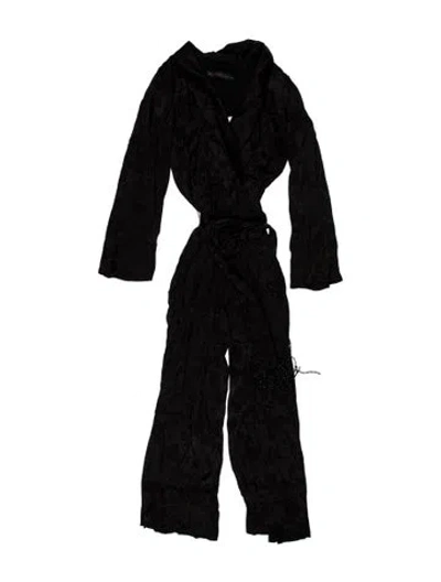Pre-owned House Of Harlow 1960 Cowl Neck Jumpsuit In Black