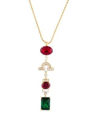 Pre-owned House Of Harlow 1960 Crystal Parker Pendant Necklace, 18"