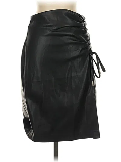 Pre-owned House Of Harlow 1960 Faux Leather Skirt In Black