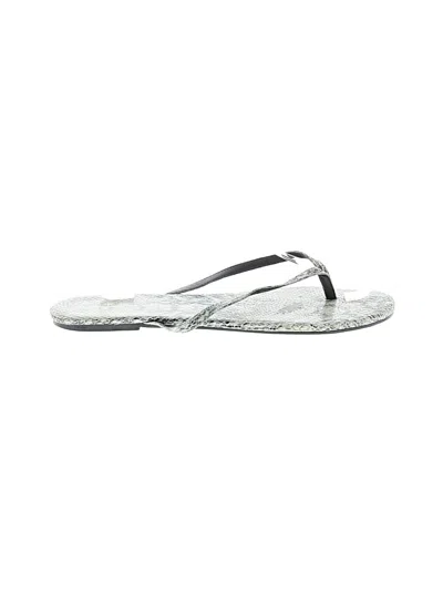 Pre-owned House Of Harlow 1960 Flip Flops In Silver