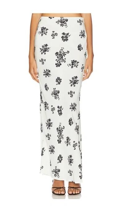 House Of Harlow 1960 Jinx Maxi Skirt In 크림 & 블랙