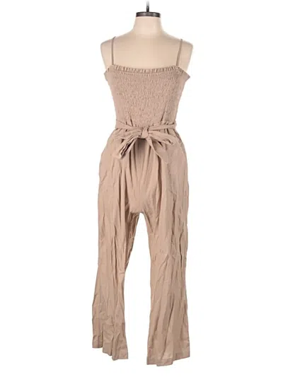 Pre-owned House Of Harlow 1960 Jumpsuit In Tan