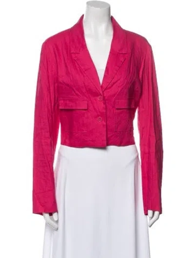 Pre-owned House Of Harlow 1960 Linen Blazer In Pink