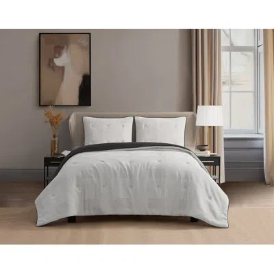 House Of Harlow 1960 Madrid 3 Piece Reversible Cotton Comforter Set In Black