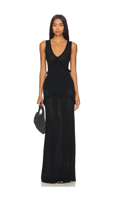 House Of Harlow 1960 Mags Maxi Dress In 블랙