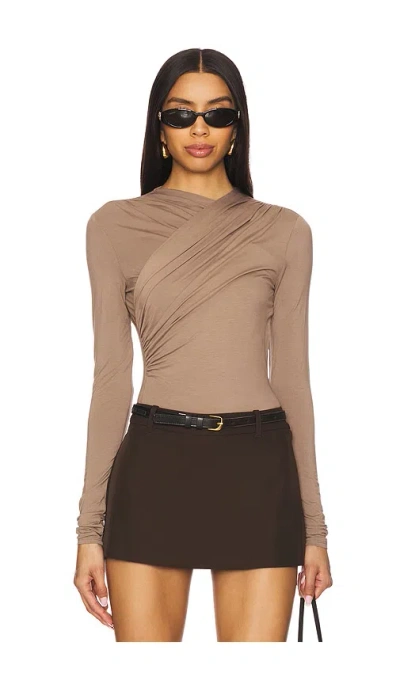 House Of Harlow 1960 Mavis Top In Brown