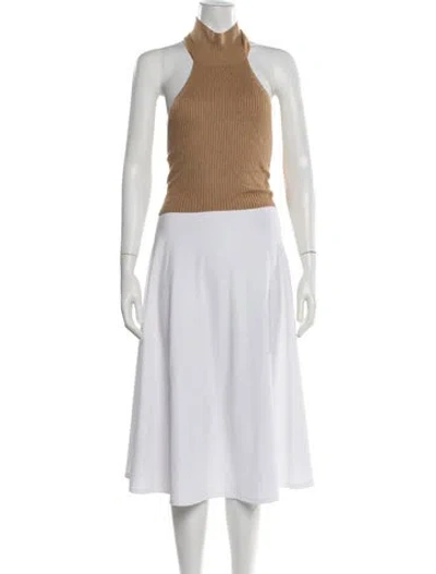 Pre-owned House Of Harlow 1960 Mock Neck Sweater W/ Tags In Brown