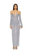 House Of Harlow 1960 Odella Maxi Dress In Slate