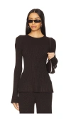 House Of Harlow 1960 Pyper Sweater In Brown