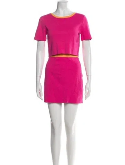 Pre-owned House Of Harlow 1960 Skirt Set In Pink