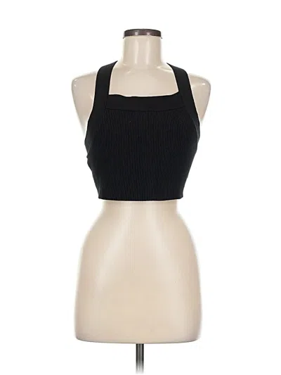 Pre-owned House Of Harlow 1960 Sleeveless Top Black Halter Neckline Tops