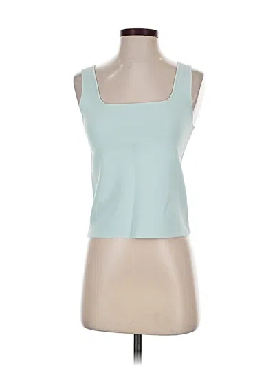 Pre-owned House Of Harlow 1960 Sleeveless Top Teal Scoop Neck Tops In Blue
