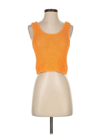 Pre-owned House Of Harlow 1960 Sweater Vest In Orange