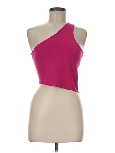 House Of Harlow 1960 Tank Top Pink One Shoulder Neckline Tops