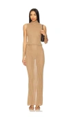 House Of Harlow 1960 X Revolve Alani Maxi Knit Dress In 灰褐色