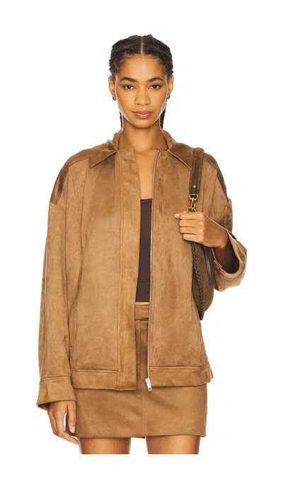 House Of Harlow 1960 X Revolve Della Faux Suede Jacket In Brown
