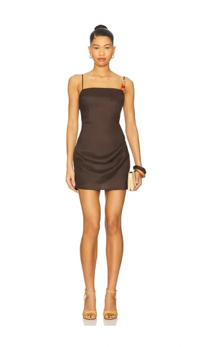 House Of Harlow 1960 X Revolve Faustine Mini Dress In Brown