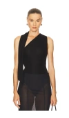 House Of Harlow 1960 X Revolve Harper Bodysuit In Black